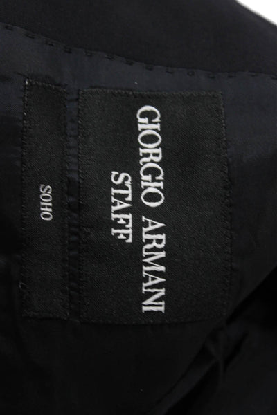 Giorgio Armani Men Black Collared Blazer Long Sleeve Size 44