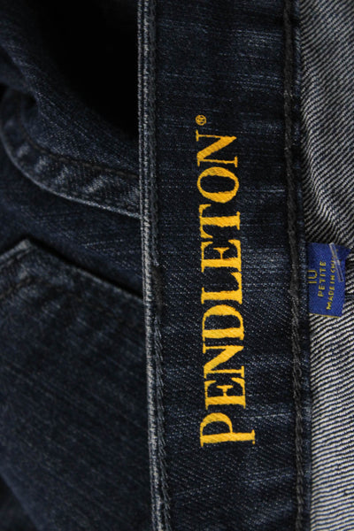 Pendleton Womens Dark Blue Ankle Cropped Jeans Size 10P