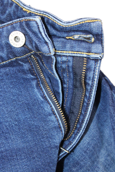 Flint and Tinder Mens Dark Blue Straight Tapered Jeans Size 32