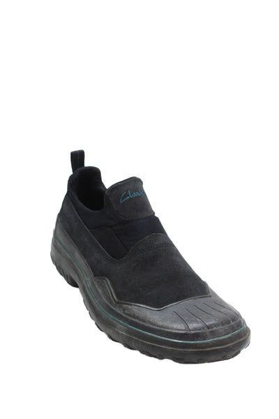 Clarks Women Monochromatic Slip-On Low-Top Casual Sneakers Solid Black Size 9