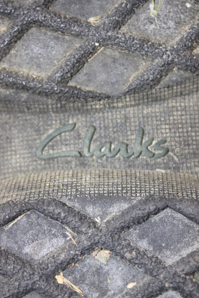 Clarks Women Monochromatic Slip-On Low-Top Casual Sneakers Solid Black Size 9