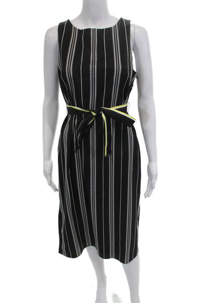 Vince Camuto Women Sheath Dress Black Sleeveless Knee Length Size 4