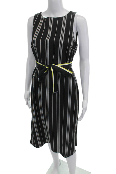 Vince Camuto Women Sheath Dress Black Sleeveless Knee Length Size 4