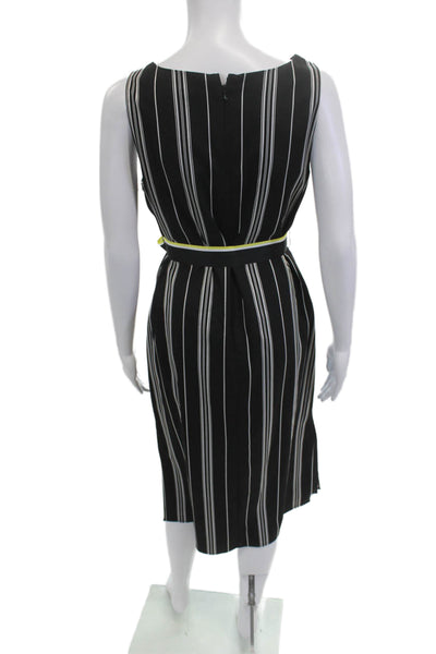 Vince Camuto Women Sheath Dress Black Sleeveless Knee Length Size 4