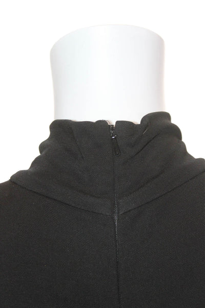 Worth Women Maxi Tank Dress Black Mock Neck Sleeveless Zip Size 8