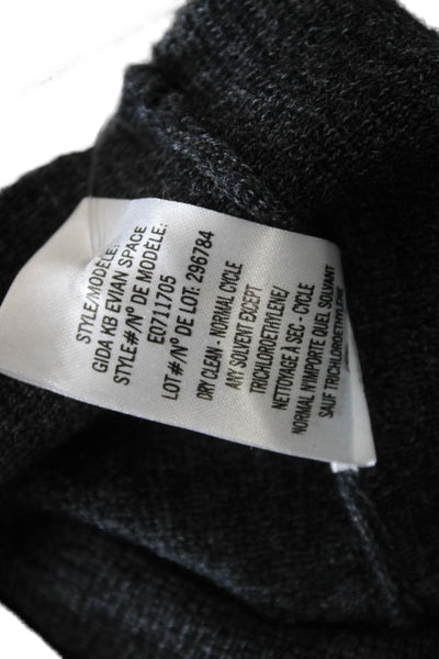 Theory Womens A-Line Mini Skirt Dark Gray Wool Size M