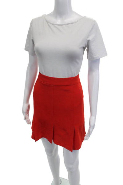 Nanette Lepore Womens A-Line Mini Skort Red 94% Polyester 6% Elastane Size 6