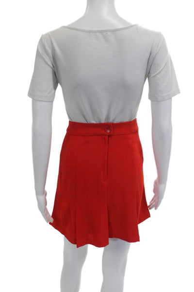 Nanette Lepore Womens A-Line Mini Skort Red 94% Polyester 6% Elastane Size 6