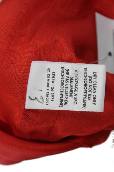 Nanette Lepore Womens A-Line Mini Skort Red 94% Polyester 6% Elastane Size 6