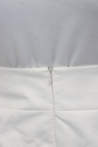 Armani Collezioni Womens Sheath T Shirt Dress White Cotton Elastane Zip Size 8
