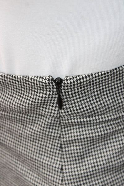 Les Copains Womens Pleated Check Skirt Black Size 42
