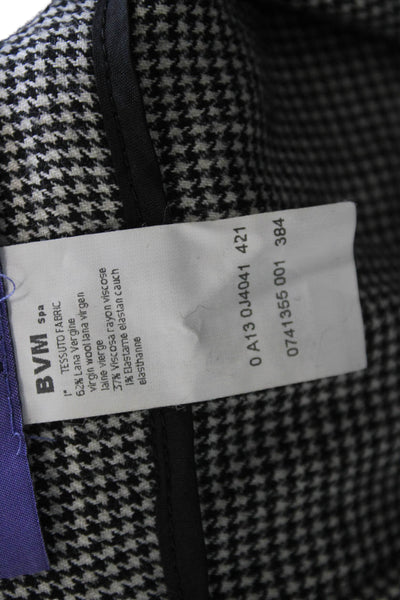 Les Copains Womens Pleated Check Skirt Black Size 42