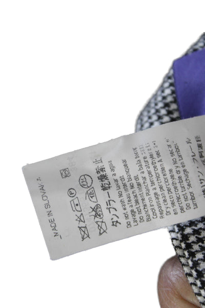Les Copains Womens Pleated Check Skirt Black Size 42