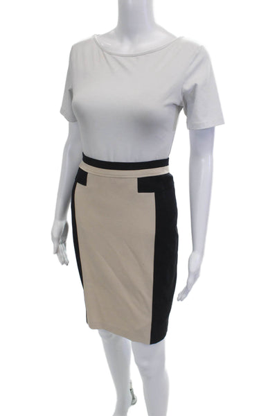 BASLER Womens Straight Pencil Skirt Beige Polyester Viscose Elastane Size 44
