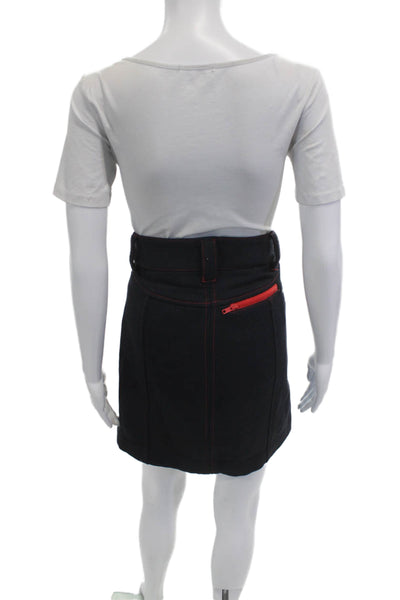 Marc Jacobs Women Mini Cargo Wool Skirt Black Size 8