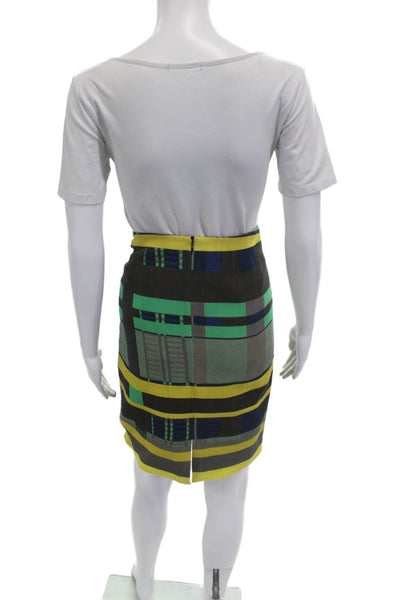 Lafayette 148 New York Women Pencil Wool Black Skirt Size 6