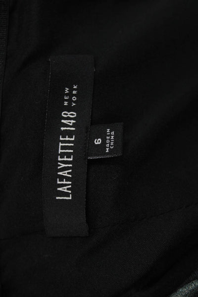Lafayette 148 New York Women Pencil Wool Black Skirt Size 6