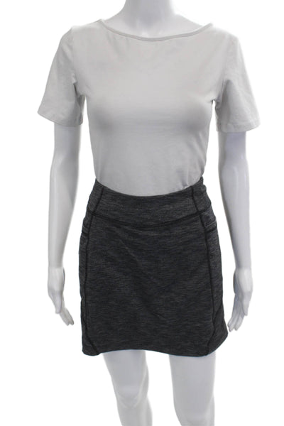Athleta Women Mini Pencil Skort Dark Gray Nylon Solid Size S