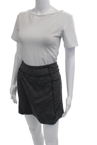 Athleta Women Mini Pencil Skort Dark Gray Nylon Solid Size S