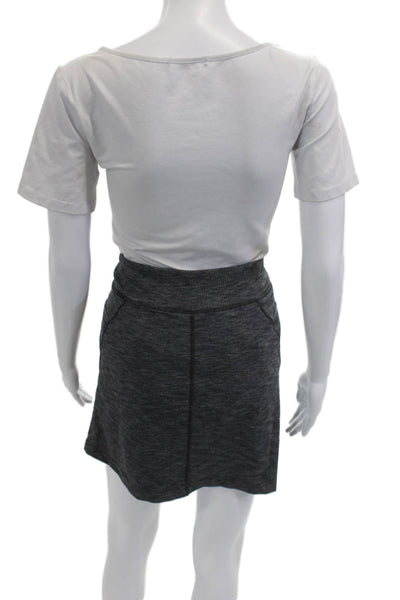 Athleta Women Mini Pencil Skort Dark Gray Nylon Solid Size S