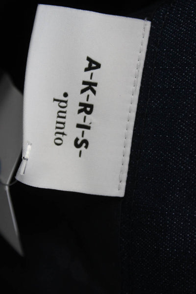 Akris Punto Women Straight Pencil Skirt Dark Blue Size 6