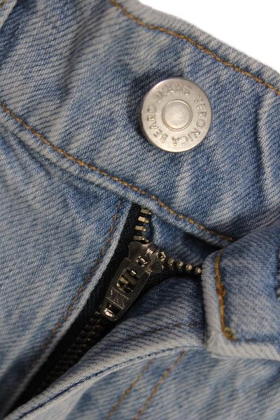 Veronica Beard Womens Cropped Flared Light Blue High Rise Cotton Jeans Size 25