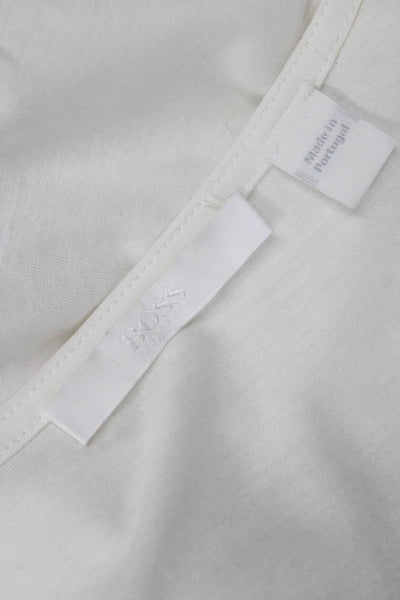 Boss Hugo Boss Women Basic V-Neck Sleeveless Blouse White Size S