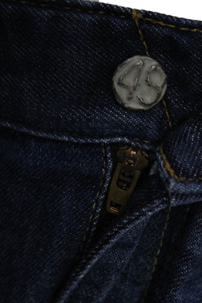 AG Adriano Goldschmied Women Cropped Dark Blue Mid Rise Jeans Petite Size 27