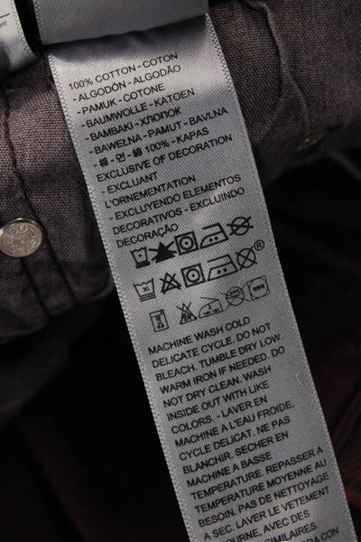 Levis Mens Straight Jeans Purple High Rise Button 100% Cotton Size 24