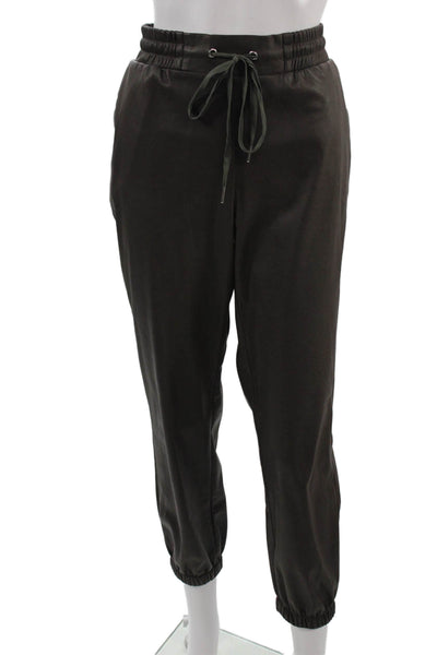 Philanthropy Unisex Jogger Cropped Brown Drawstring Army Size M