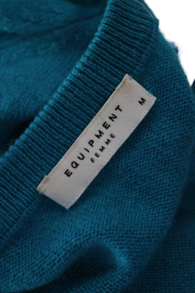 Equipment Femme Womens Cashmere Pullover Crew Neck Sweater Blue Size M