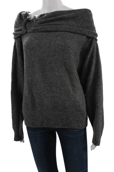 Zara Unisex Pullover Sweater Dark Gray Long Sleeve Polyester Blend Size M