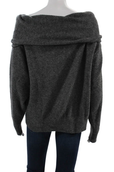 Zara Unisex Pullover Sweater Dark Gray Long Sleeve Polyester Blend Size M