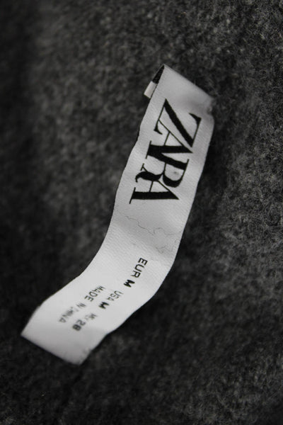 Zara Unisex Pullover Sweater Dark Gray Long Sleeve Polyester Blend Size M