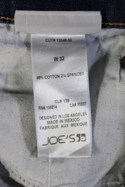 Joes Jeans Mens Straight Jeans Dark Blue Button Fly Size 32