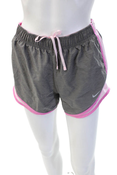 Nike Unisex Gray Sports Drawstring Solid Polyester Shorts Size S