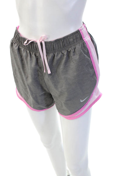 Nike Unisex Gray Sports Drawstring Solid Polyester Shorts Size S