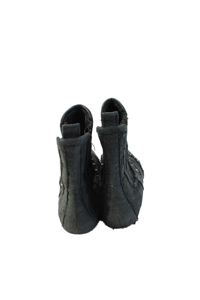 Zadig & Voltaire Womens Leather Studded Pull On Ankle Boots Black Size 37 7