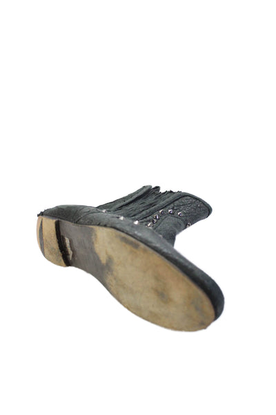 Zadig & Voltaire Womens Leather Studded Pull On Ankle Boots Black Size 37 7