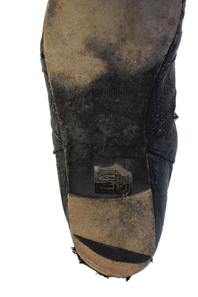 Zadig & Voltaire Womens Leather Studded Pull On Ankle Boots Black Size 37 7