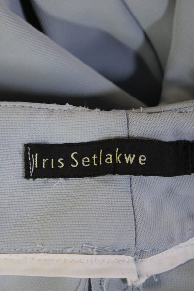 Iris Setlakwe Womens Cropped Ankle Dress Pants Gray Polyester Blend Size 4