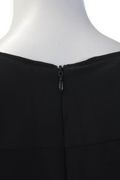 Ecaille Paris Women Pencil Sheath Dress Black Floral Long Sleeve Size S