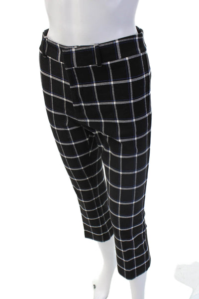 Derek Lam 10 Crosby Unisex Ankle Cropped Dress Pants Black Plaid Size 4