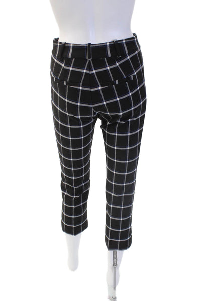 Derek Lam 10 Crosby Unisex Ankle Cropped Dress Pants Black Plaid Size 4