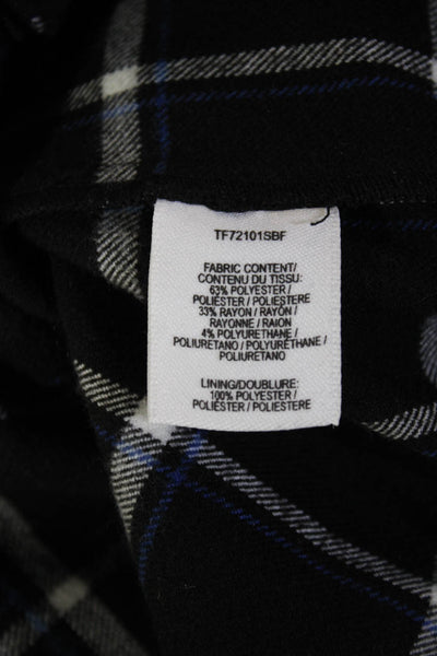 Derek Lam 10 Crosby Unisex Ankle Cropped Dress Pants Black Plaid Size 4