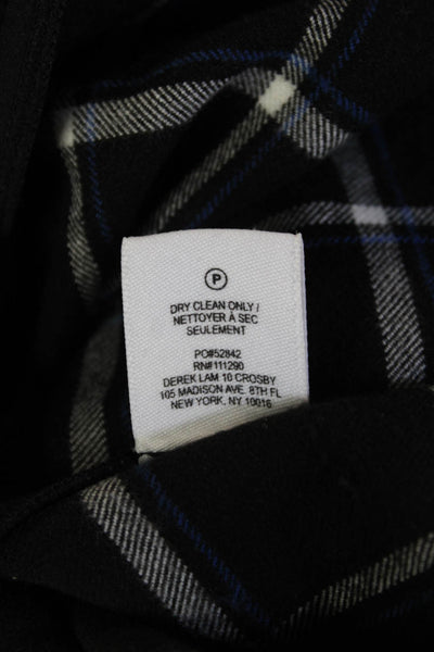 Derek Lam 10 Crosby Unisex Ankle Cropped Dress Pants Black Plaid Size 4