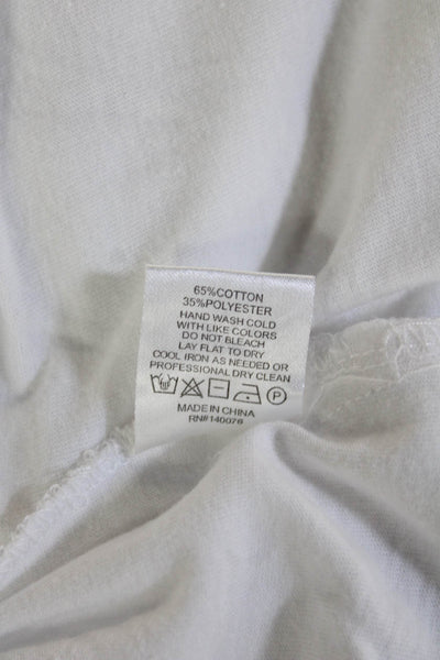 Generation Love Womens V-Neck White 3/4 Sleeve Cotton Tee Size S