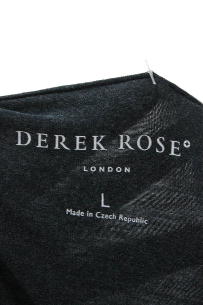 Derek Rose Women Basic Crew Neck Short Sleeve T-Shirt Dark Gray Size L