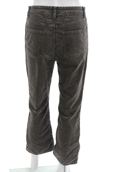 Closed Unisex Cropped Dark Gray Pants Button Size 28