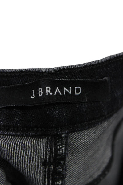 J Brand Women Cropped Straight Black Jeans Mid Rise 26 Inseam Size 30